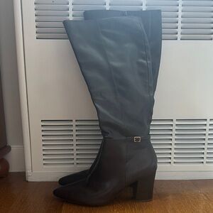 Life Stride Black Over-the-Knee Pointed Toe Block Heel Boots